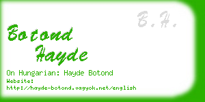 botond hayde business card